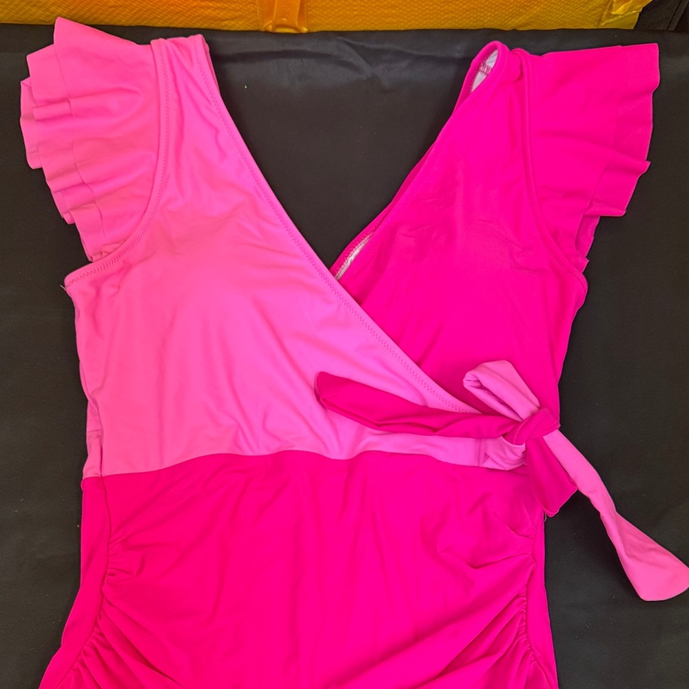 Blooming Jelly plus size Pink One Piece Swimsuit size XL new tie side hot pink